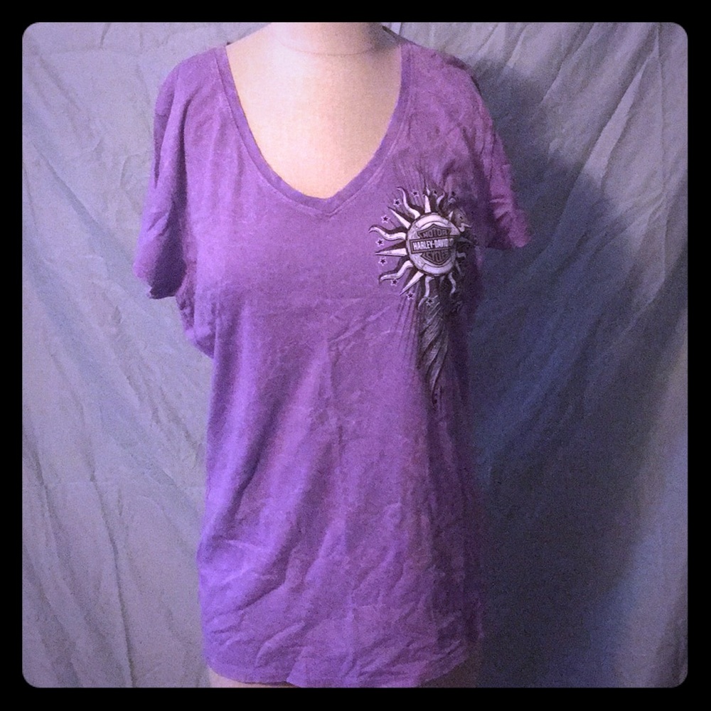 Harley Davidson V Neck TShirt